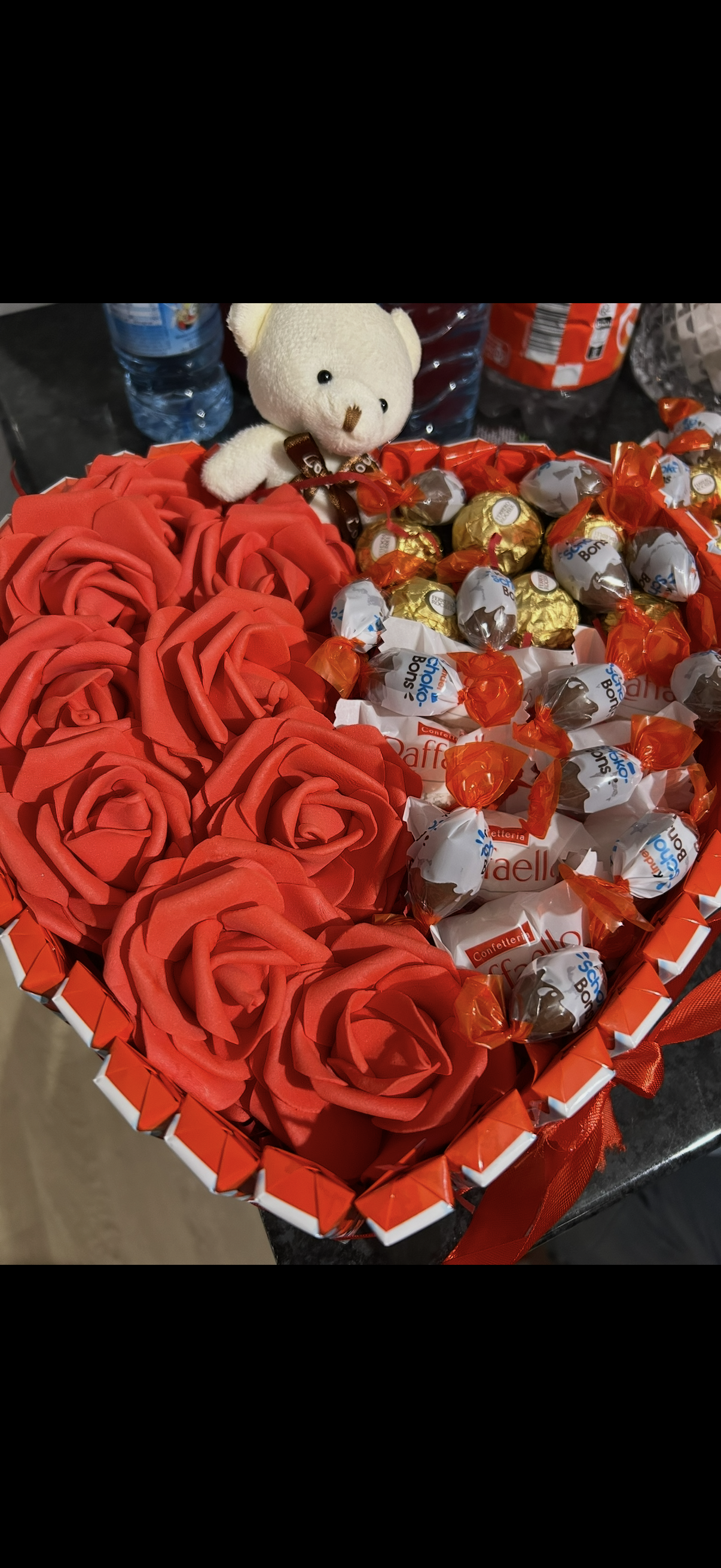 Box Cœur Avec Rose Artificiel + Nounous love